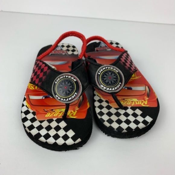 Disney Cars Lightning McQueen flip flop strap 9/10